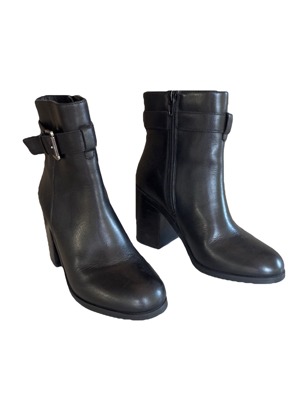Steve Madden Black Leather Booties 6